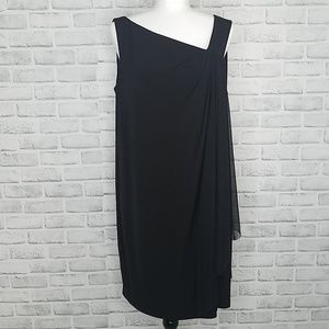 Maggy London Asymmetrical Neck Drape Dress Size 14